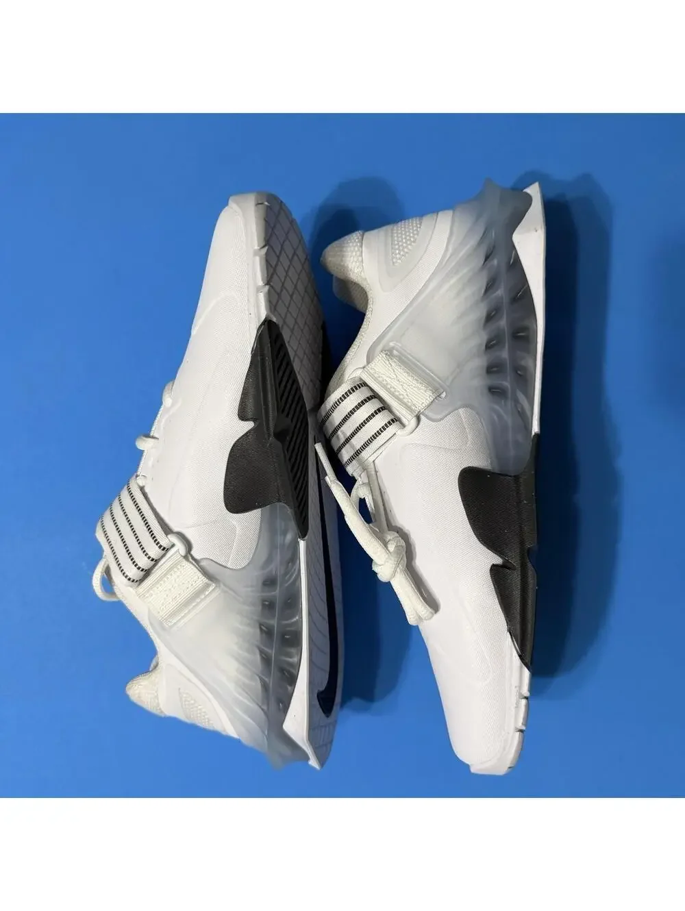 Nike Savaleos White Black Weightlifting Training Shoes CV5708-100 Strap Men’s